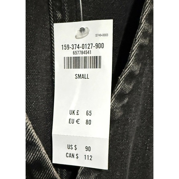 Abercrombie & Fitch Mara Black Denim Vest Mini Dress Women's Small NWT - Picture 4 of 5